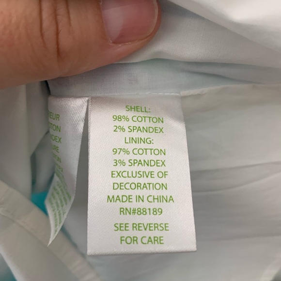 Lilly Pulitzer Blue/White Gabby Stretch Shift Dress In Scuba Doo Print SZ 4 - Picture 5 of 6